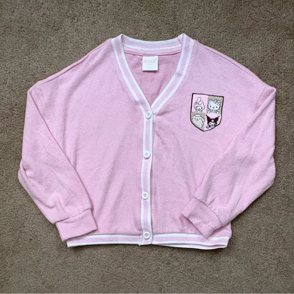 Hello Kitty Sweaters - Sanrio Hello Kitty And Friends Cropped Cardigan Size Small 6/7
